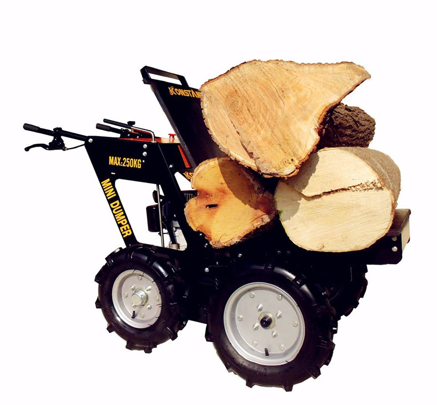 Mini Dumper Honda flat bed with logs