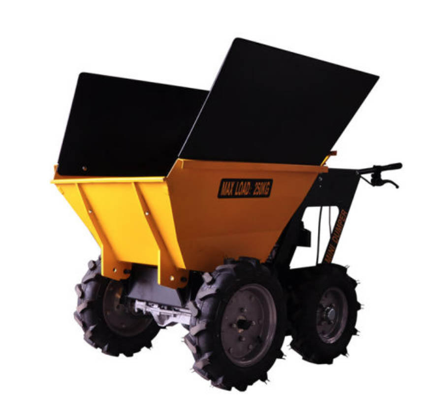 Mini dumper extension sides on