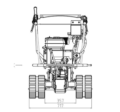 Tracked Dumper Rear Dimensions