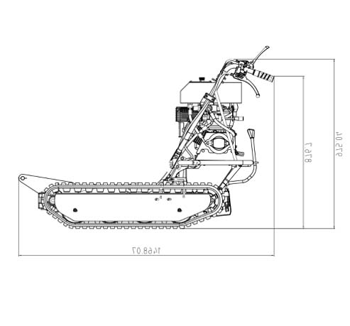 Tracked Dumper Side Dimensions