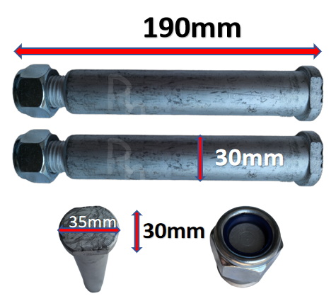 Excavator Bucket Pins 30mm (1 set 2 Pins)