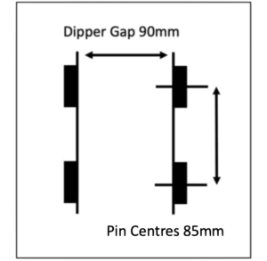 Mini Digger attachment Size diagram